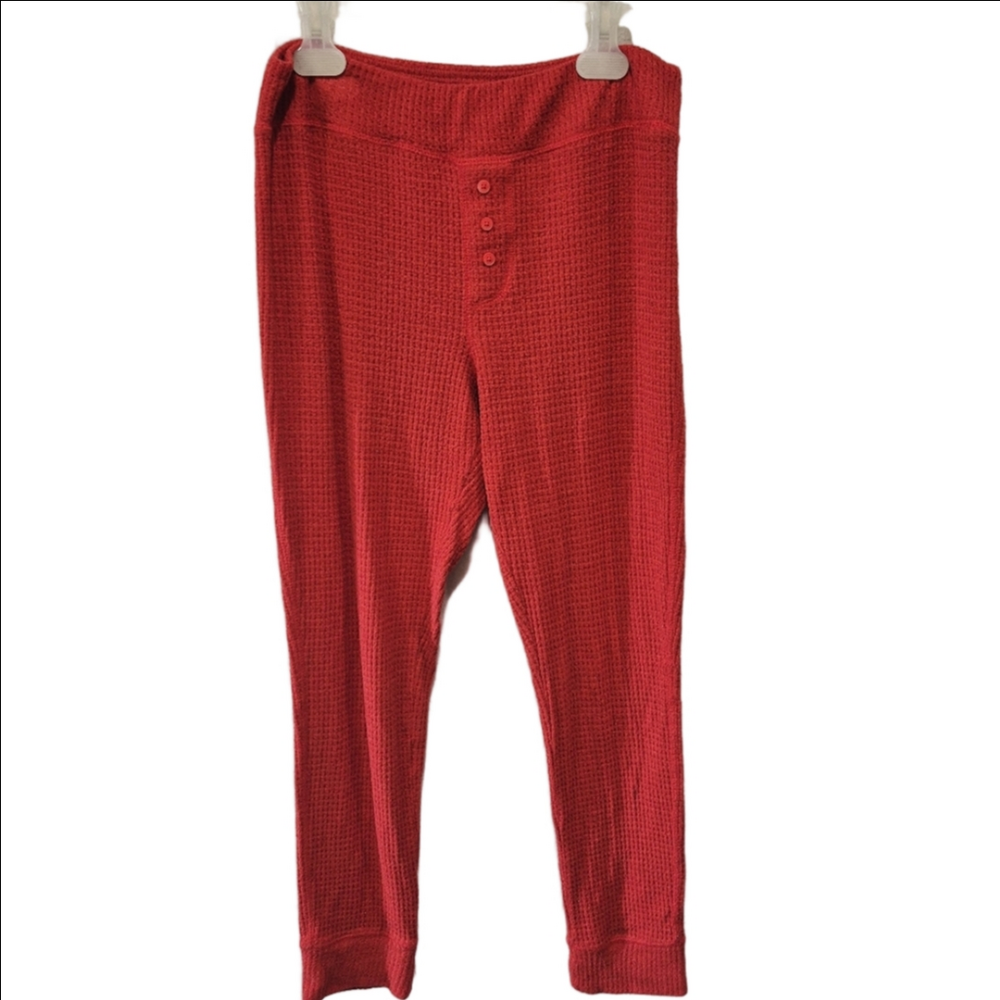 Aerie Waffle Knit Lounge Red Pajama Bottom Pants